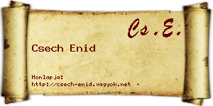 Csech Enid névjegykártya